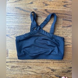 Black crossover, sports bra, joy lab mesh